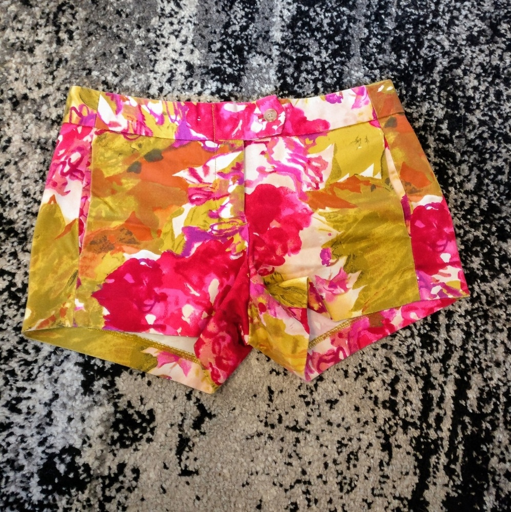 J Crew Stretch Cotton Blend Women's Floral Shorts